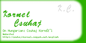 kornel csuhaj business card
